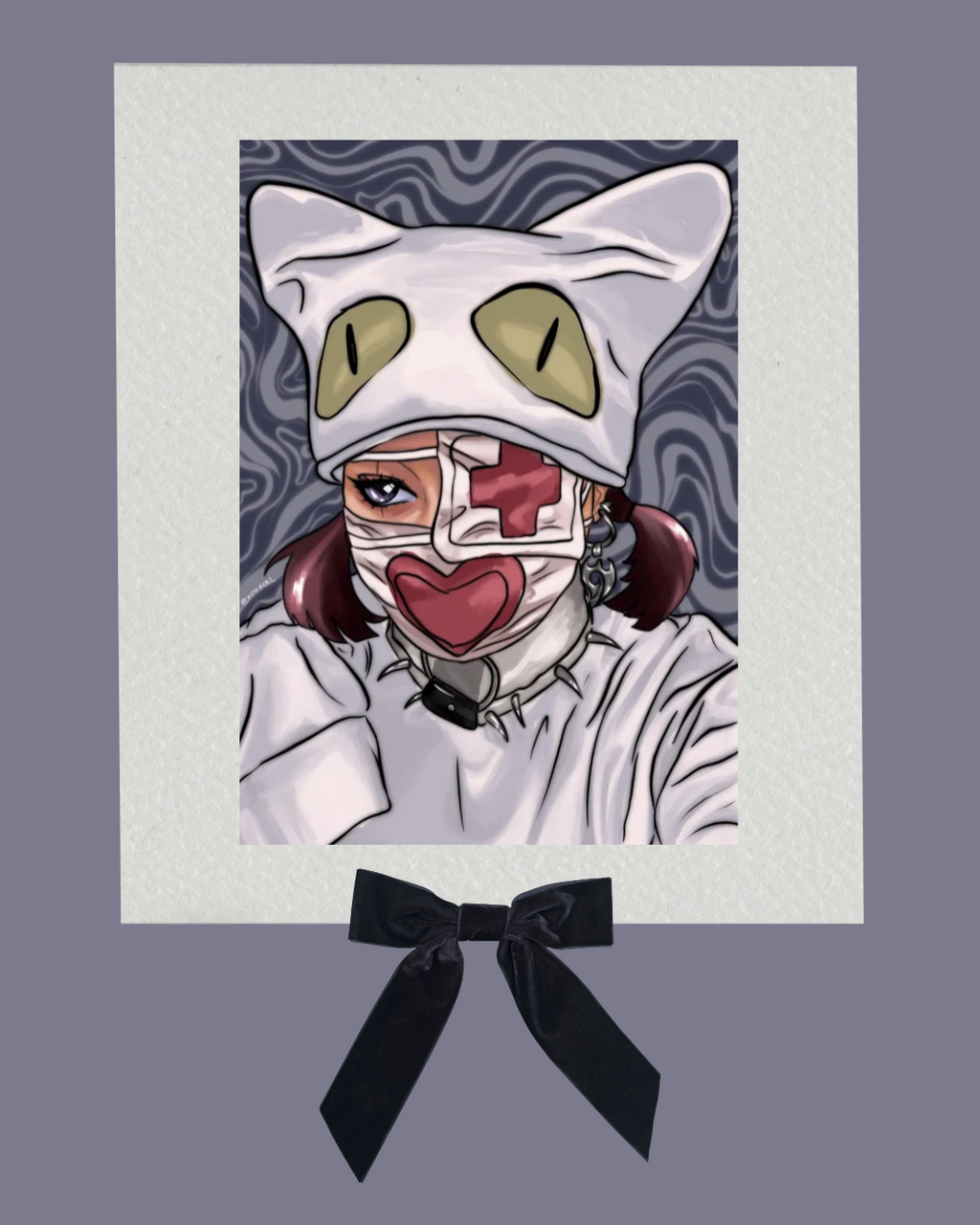 Cat Girl Art Print 5" x 7"
